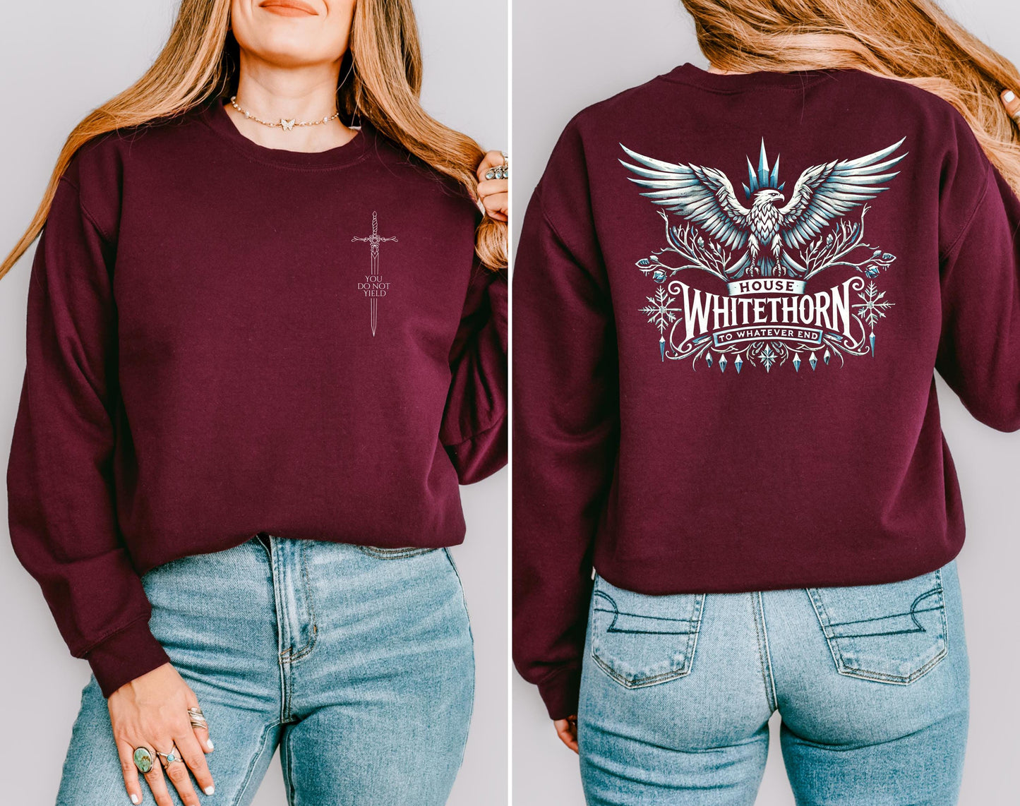 Rowan Throne of Glass Sweatshirt, ACOTAR, Sarah J Maas, Booklovers Tees, Bookish Bookworm, Crescent City, Velaris, Terrasen, Booktok Merch