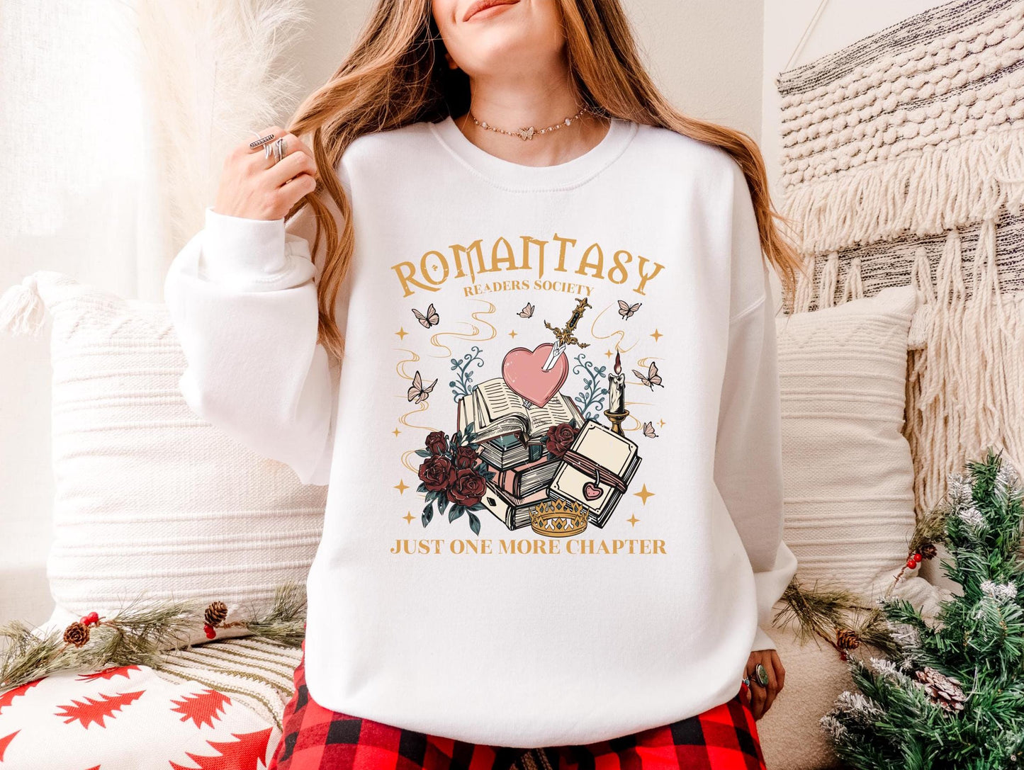 Romantasy Reader Sweatshirt, Gift for Readers, Book Lover Gift, Fantasy Romance Reader Merch, Bookish Merch, Book Sweatshirt, Booktok