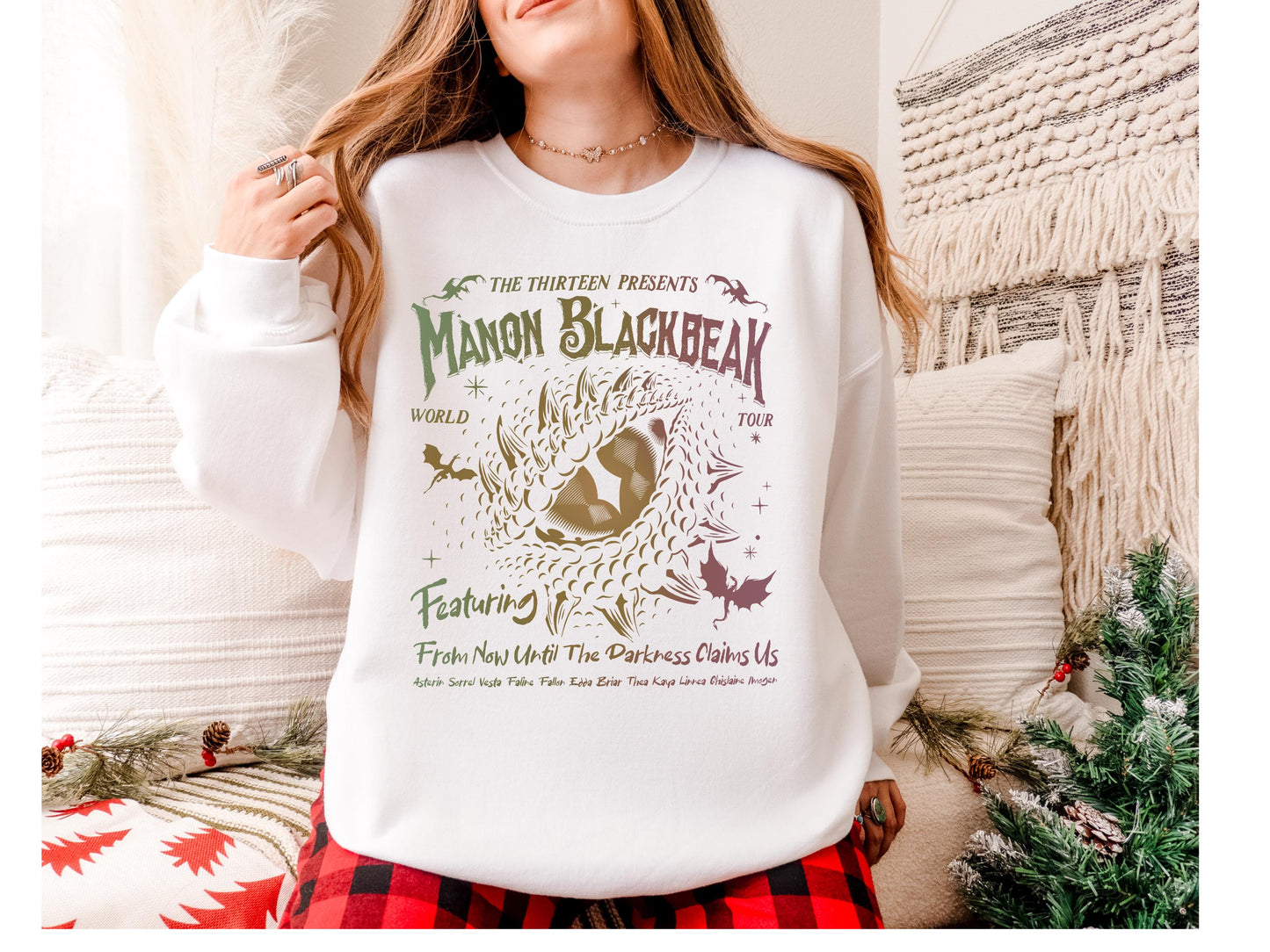 Manon Blackbeak Throne of Glass Sweatshirt, Sarah J Maas Merch, The Thirteen, Bookish, Terrasen Sweatshirt, Reading Lover Gift, Book Lover