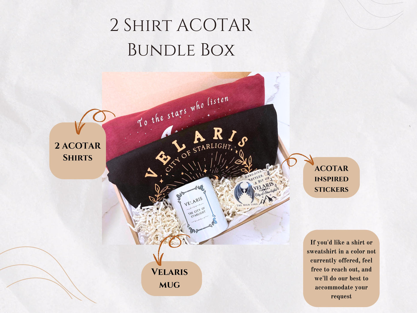 Ultimate ACOTAR Gift Basket for Fans, Book Gift Box, Bookish Gift Box for Readers, Velaris Merch, Sarah J Maas, Bookish Merch, Christmas