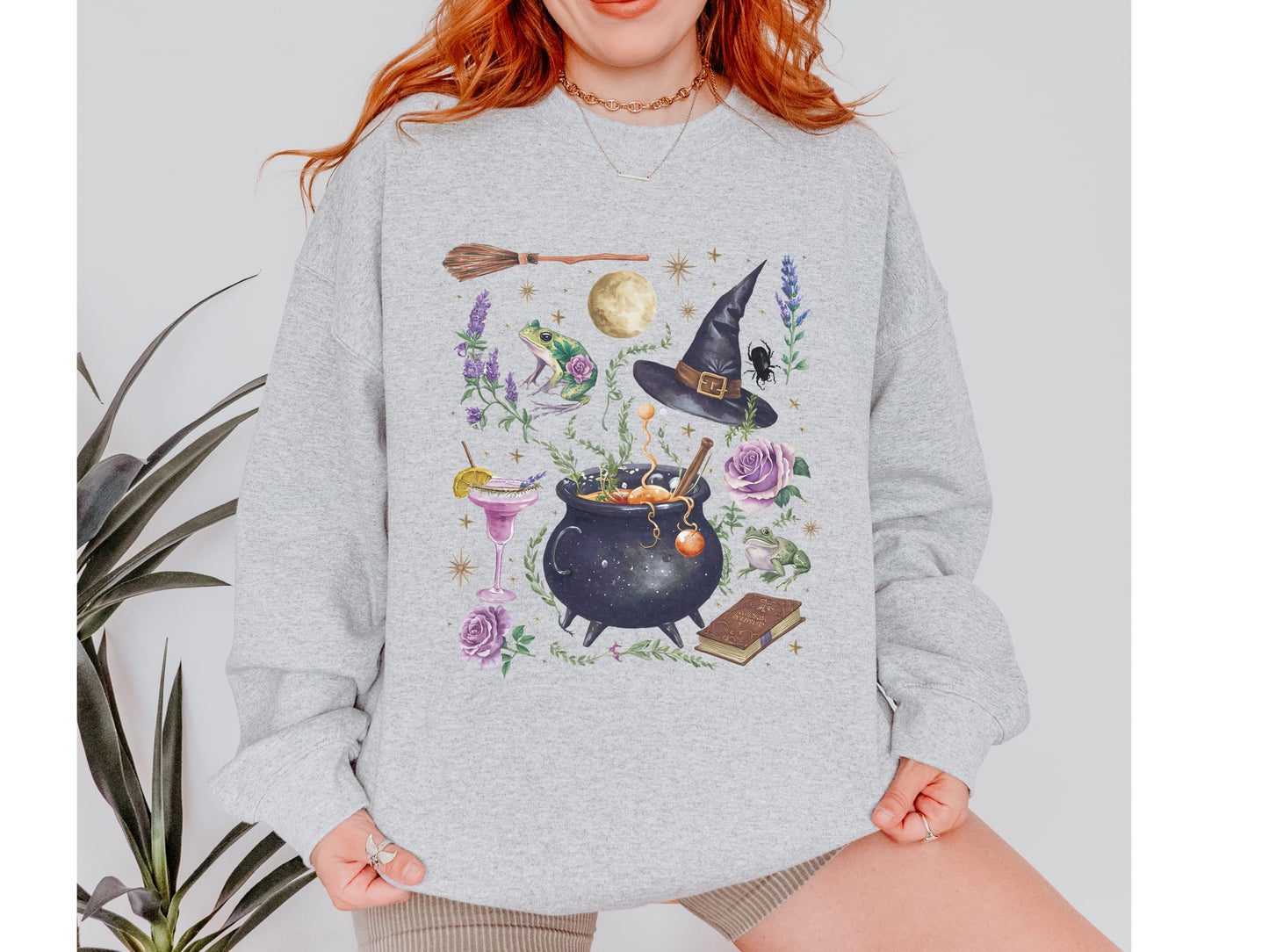 Practical Magic Sweatshirt, Graphic Halloween Women Sweatshirt, Witchy Vibe Sweatshirt, Halloween, Dark Academia, Spooky Season