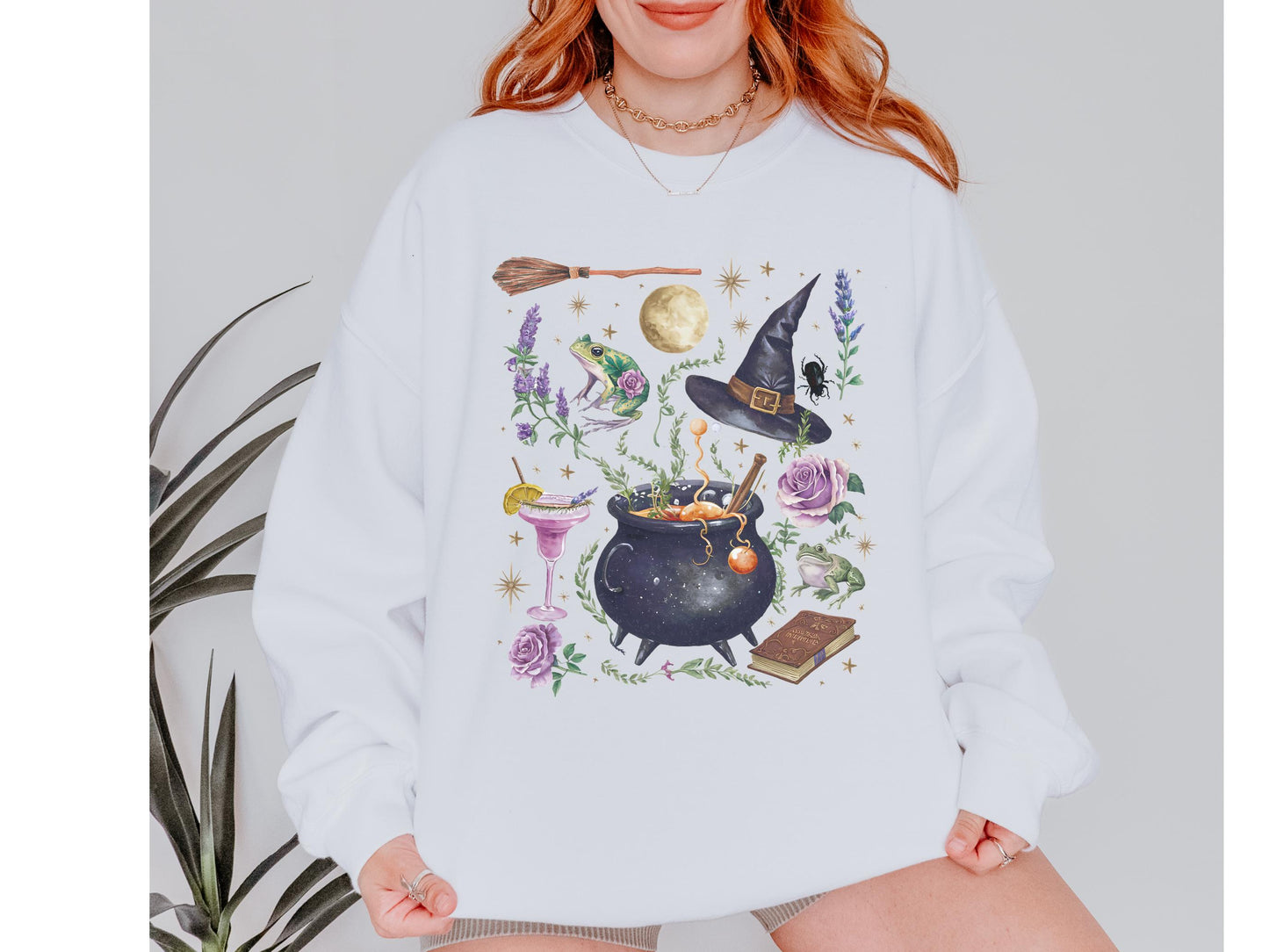 Practical Magic Sweatshirt, Graphic Halloween Women Sweatshirt, Witchy Vibe Sweatshirt, Halloween, Dark Academia, Spooky Season