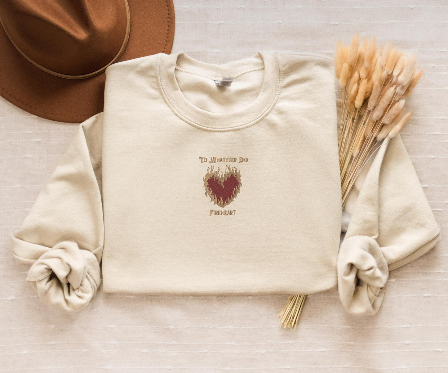 Embroidered Fireheart Throne of Glass Hoodie, Sarah J Maas, ACOTAR Sweater, Bookish Shirt, Gifts for Booklovers, Embroidered Bookish Gifts
