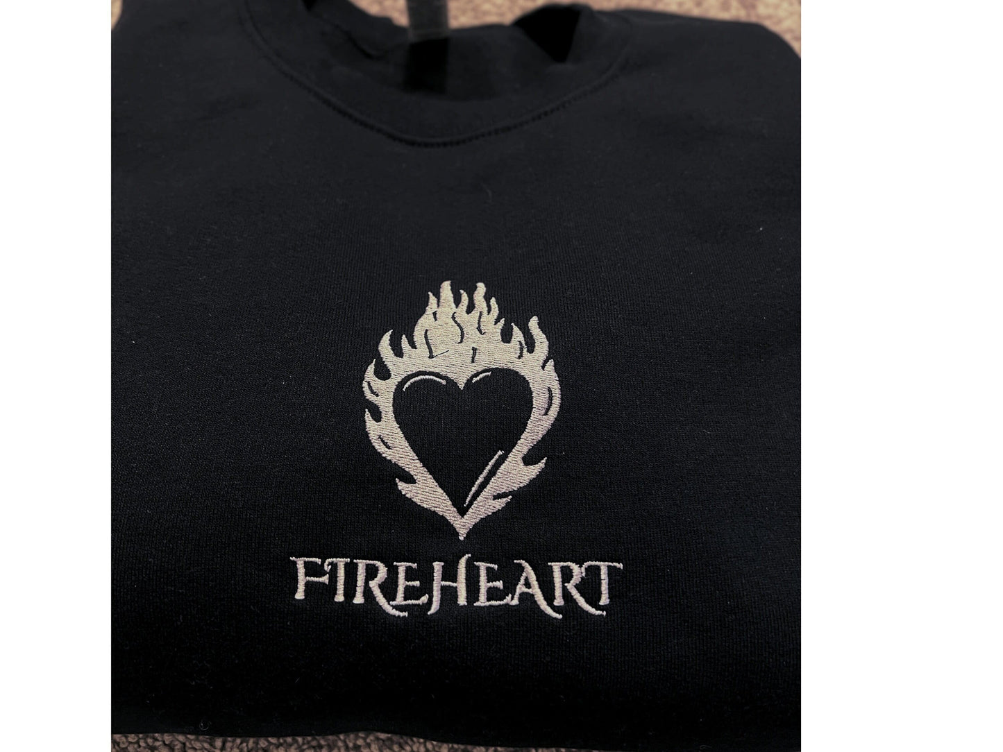 Embroidered Fireheart Throne of Glass Sweatshirt, Sarah J Mass Merch, ACOTAR, Bookish gifts, Booklover gifts, Christmas Gift, Crescent City