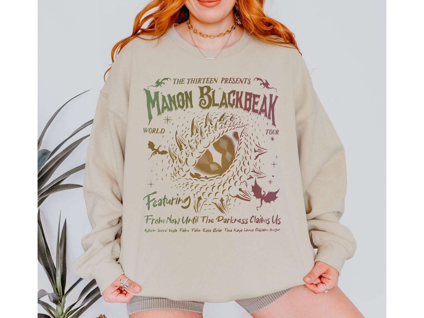 Manon Blackbeak Throne of Glass Sweatshirt, Sarah J Maas Merch, The Thirteen, Bookish, Terrasen Sweatshirt, Reading Lover Gift, Book Lover