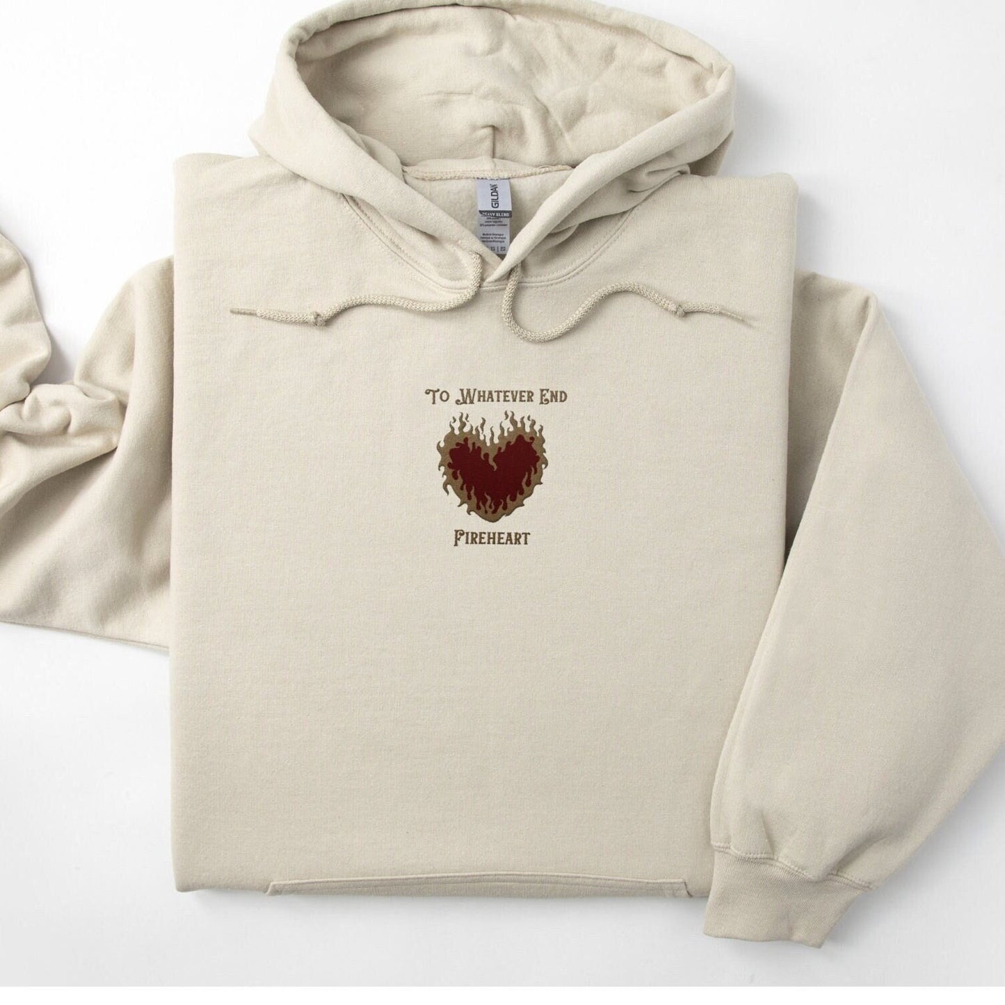 Embroidered Fireheart Throne of Glass Hoodie, Sarah J Maas, ACOTAR Sweater, Bookish Shirt, Gifts for Booklovers, Embroidered Bookish Gifts
