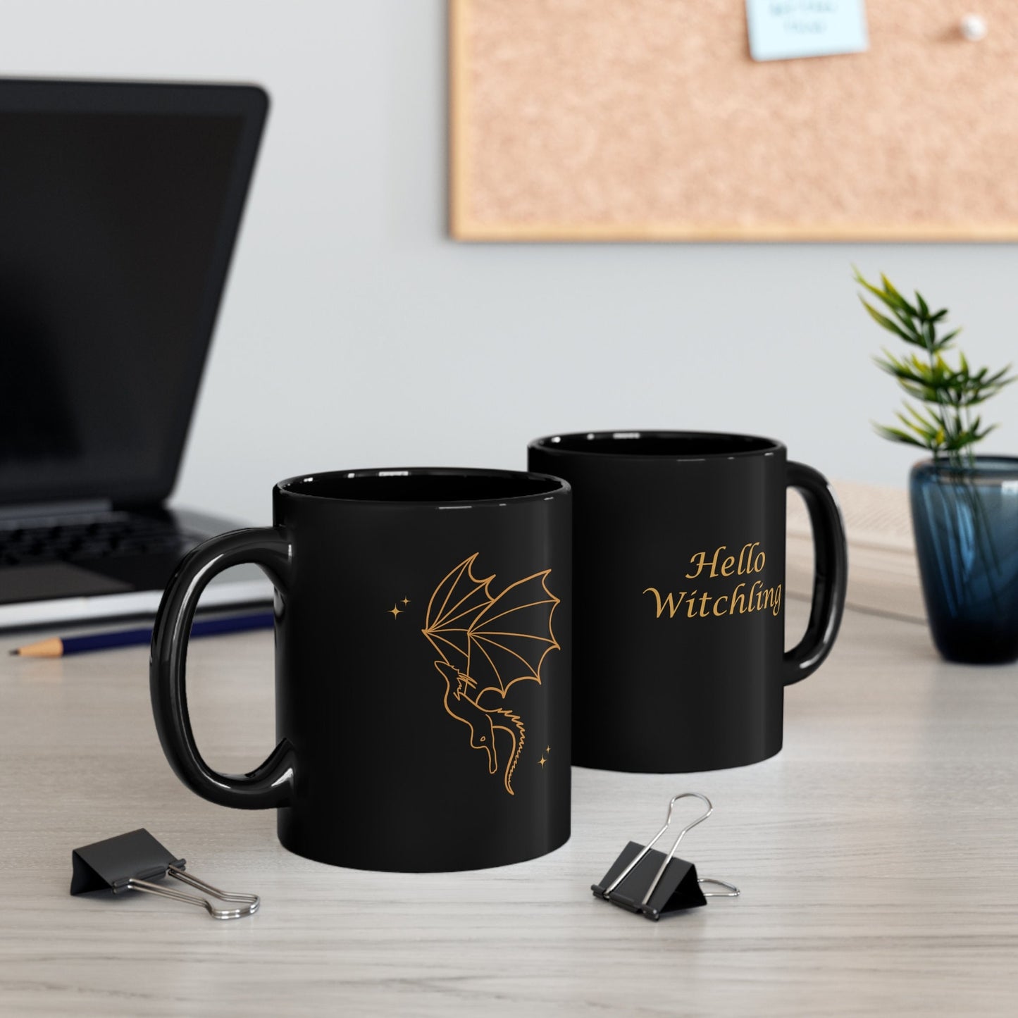 Hello Witchling Black Mug, Throne of Glass, ACOTAR, Sarah J Maas Merch, Abraxos, Manon Blackbeak, Bookish, Gift for Readers, Booklovers