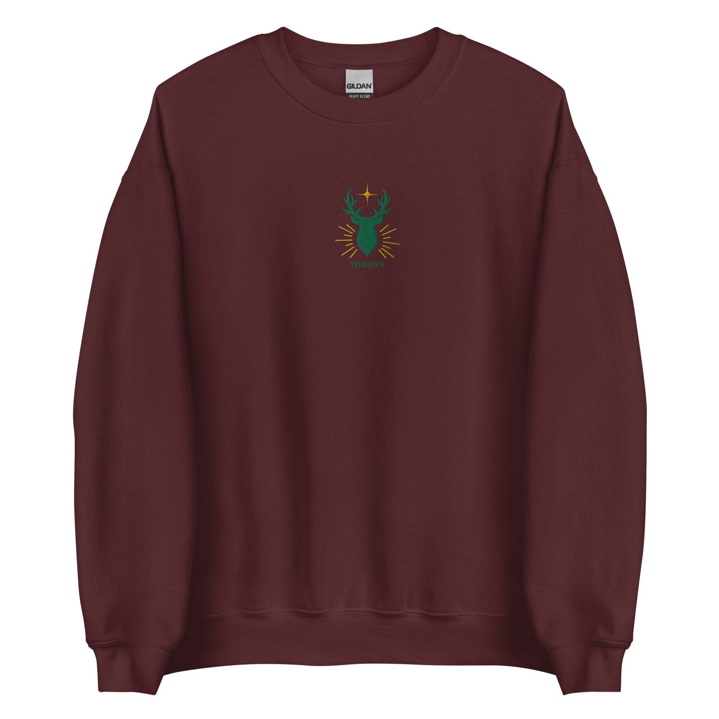 Terrasen Stag Embroidered SweatShirt | Sarah J Maas | Throne Of Glass | SJM Merch | Bookish Merch | ACOTAR | Aelin Galathynius | TOG Sweater