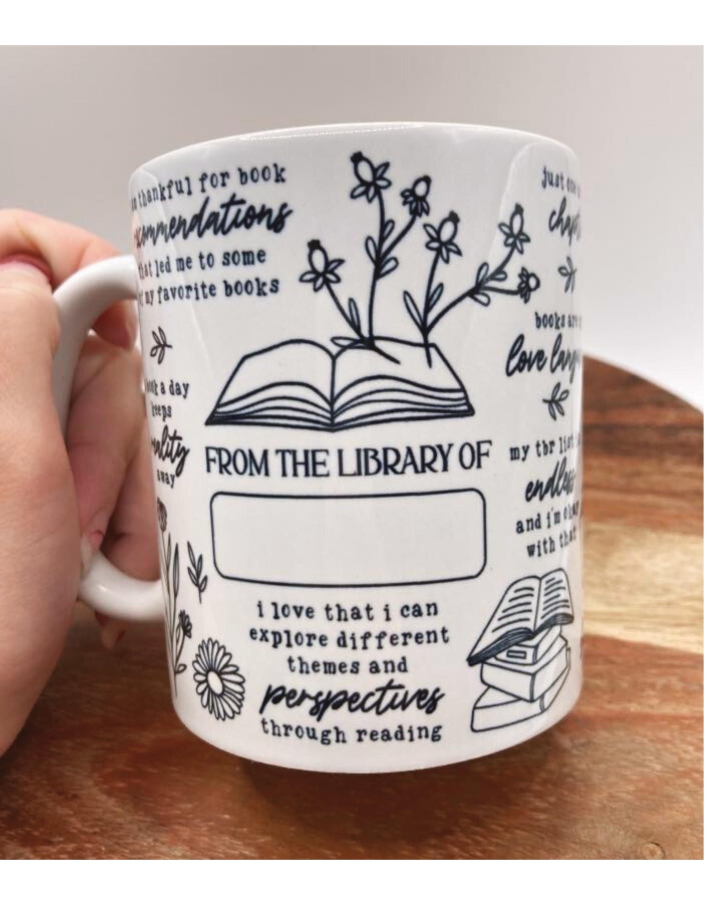 Personalized Library of Mug, Book Lover Gift, Book Club Gift, Reading Mug, Customized Mug, Bookish Gift, Reader Gift, Librarian Mug, Teacher