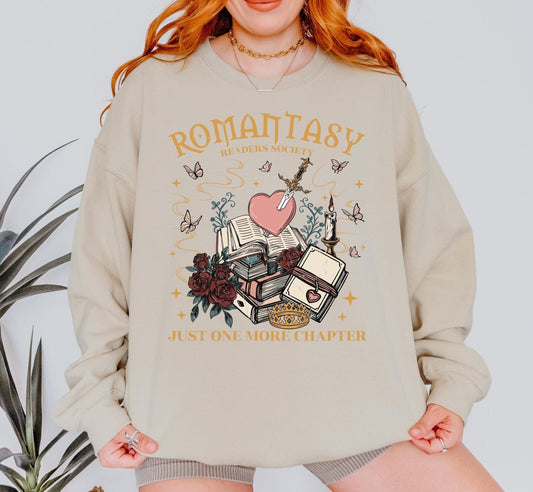 Romantasy Reader Sweatshirt, Gift for Readers, Book Lover Gift, Fantasy Romance Reader Merch, Bookish Merch, Book Sweatshirt, Booktok