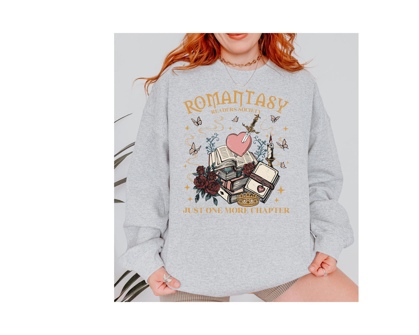 Romantasy Reader Sweatshirt, Gift for Readers, Book Lover Gift, Fantasy Romance Reader Merch, Bookish Merch, Book Sweatshirt, Booktok