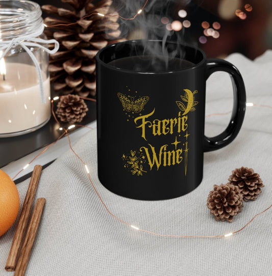 Faerie Wine Black Mug, ACOTAR Merch, The Night Court, Bookworm, Booklovers, Court of Thorns and Roses, Rhysand, Sarah J Mass Merch, SJM