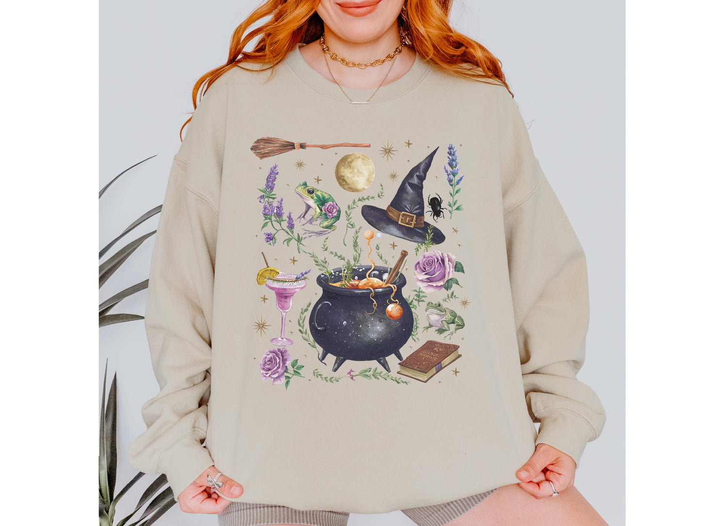 Practical Magic Sweatshirt, Graphic Halloween Women Sweatshirt, Witchy Vibe Sweatshirt, Halloween, Dark Academia, Spooky Season