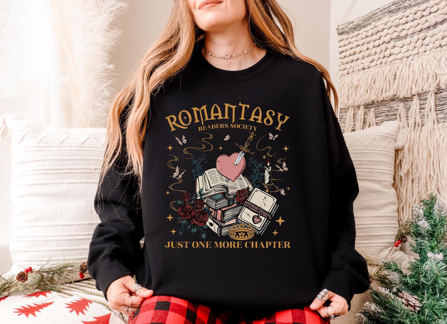 Romantasy Reader Sweatshirt, Gift for Readers, Book Lover Gift, Fantasy Romance Reader Merch, Bookish Merch, Book Sweatshirt, Booktok
