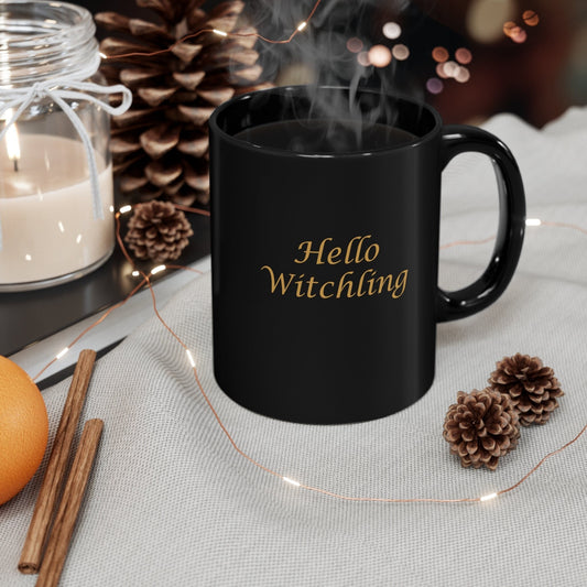Hello Witchling Black Mug, Throne of Glass, ACOTAR, Sarah J Maas Merch, Abraxos, Manon Blackbeak, Bookish, Gift for Readers, Booklovers